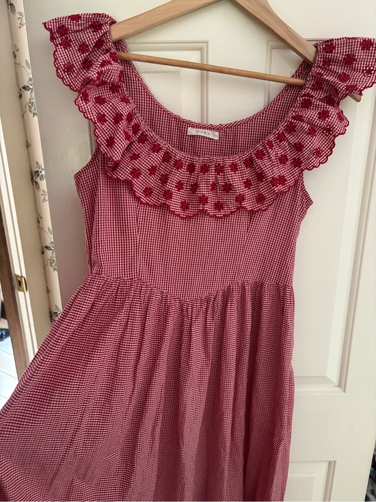 Doen Dresses & Skirts - DOEN Red Gingham Ruffle Dress